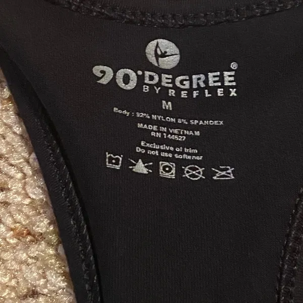 90 Degree Power Flex Racerback Tank Top Black Size M - Image 5