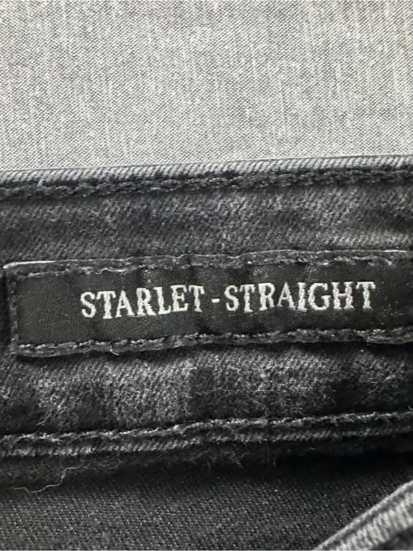 GUESS Starlet Straight Jeans Women’s 27 Black Stretch Denim Mid Rise - Image 5