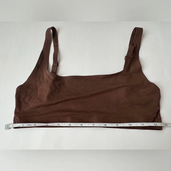 Lululemon Athletica Wundermost Ultra-Soft Nulu Scoop-Neck Brown Bralette Size‎ 2 - Image 9