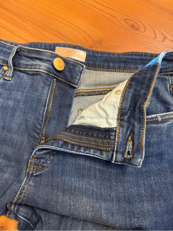 KUT from the Kloth Kelsey Fab Ab Ankle Flare Jeans Blue Denim Women’s 8P Petite - Image 9
