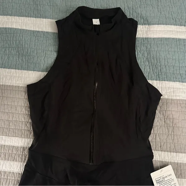 Lululemon Nulux Zip-Up Track Bodysuit 3" 8 Running Black NWT - Image 9