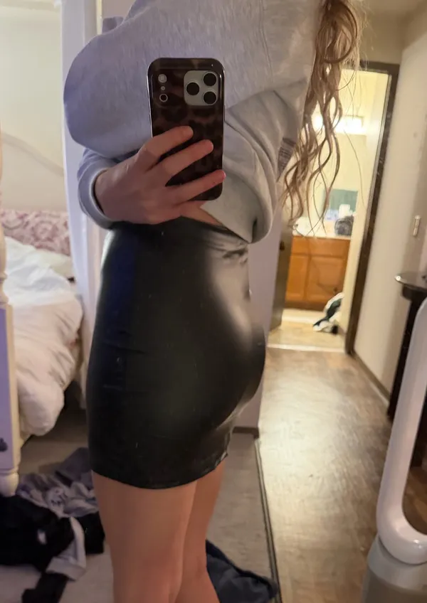 Windsor Faux Leather Skirt Black Mini - Image 2