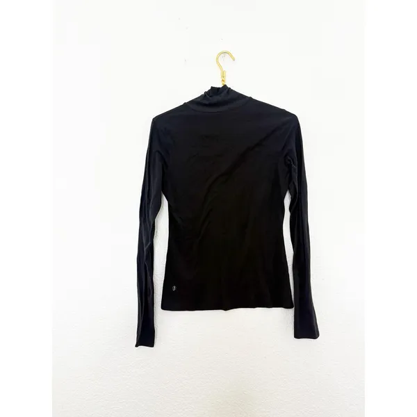 Lululemon Ethereal Long Sleeve Top Black Wrap Turtleneck Lightweight Stretch - Image 11