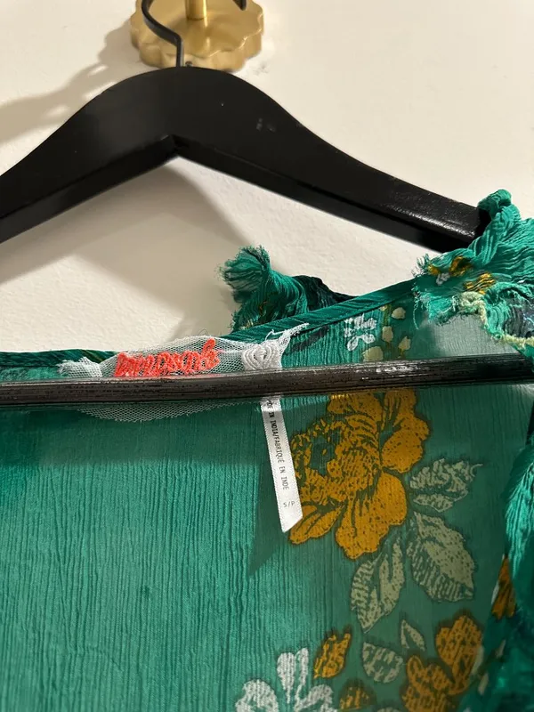 FREE PEOPLE Paisley Petals Maxi Dress in Green Size Small - Image 4