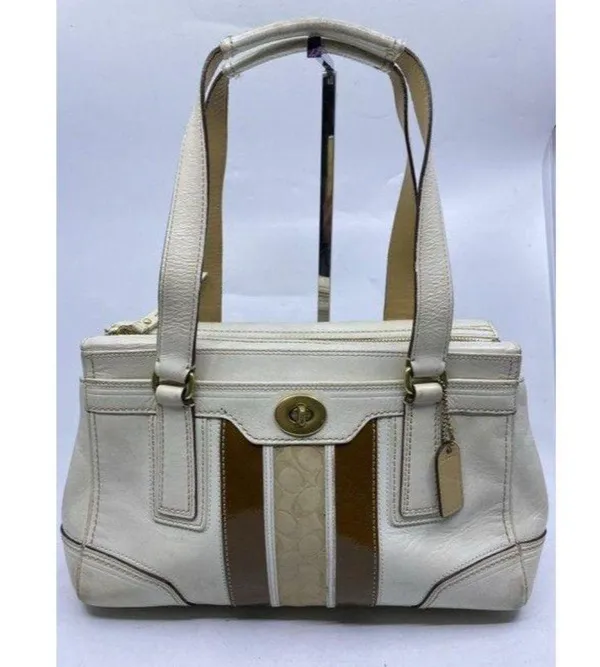 coach leather white shoulder bag - Image 2