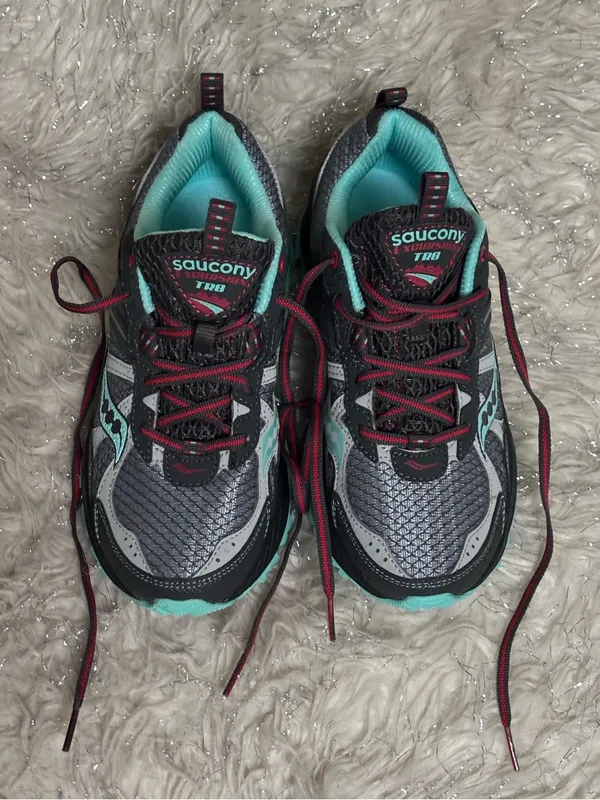 Saucony Women's Gray/Teal Trail Excursion Hiking Running Shoes Size USA 6 - Image 11