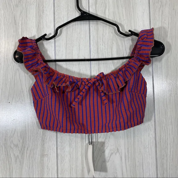 NEW Solid & Striped The Paloma Bikini Top Seersucker size S Small NWT - Image 4