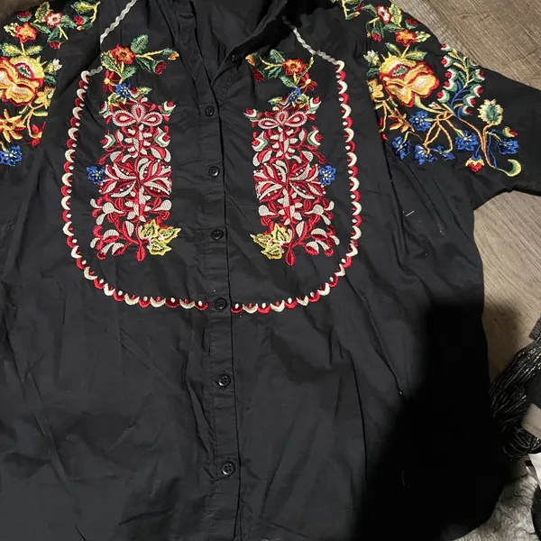 Khaadi embroidered blouse‎ size M Black Size M - Image 5