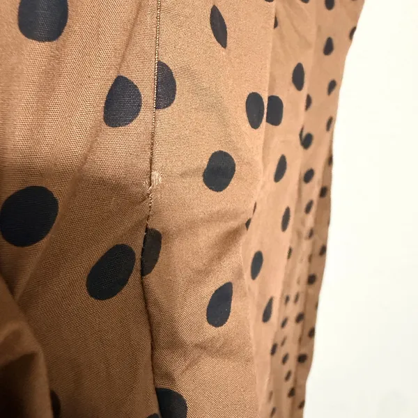 Petal & Pup Polka Dot Midi Dress Womens Large Brown Pinup Retro Brown‎ Black - Image 8