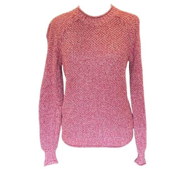 Faherty Saulsalito Sweater Cotton Open Knit Womens Size XS Pink - Image 2
