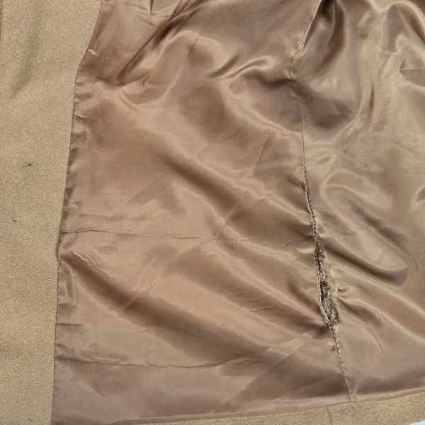 MICHAEL Michael Kors Tan Wool Blend Hooded Duffle Coat Toggle‎ Closure Size 10 - Image 9