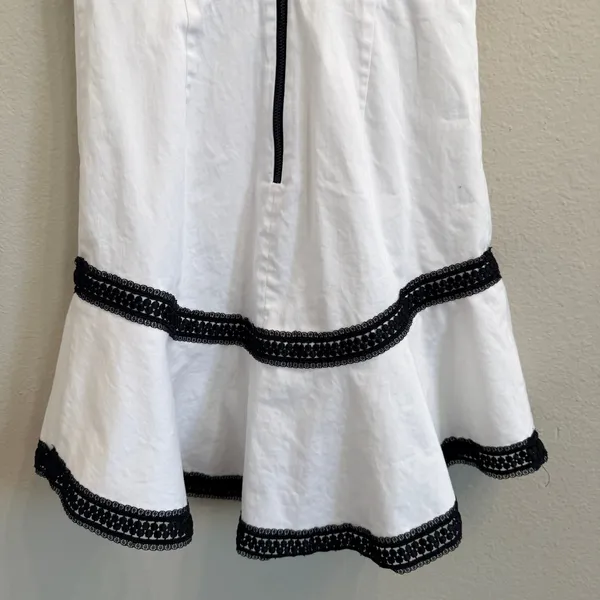 Alice + Olivia Rapunzel Fit & Flare Mini Dress Size 0 Black & White Lace - Image 12