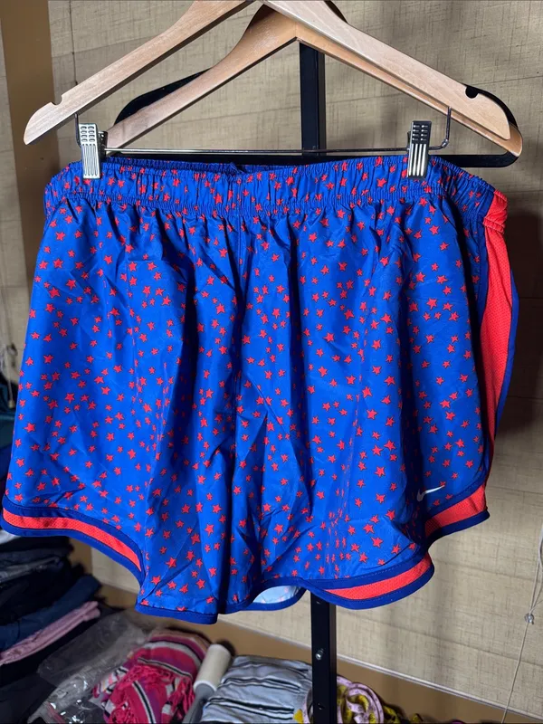 NWT Nike Dri-FIT Tempo Running Shorts Blue Red Stars 3X Plus Size - Image 5