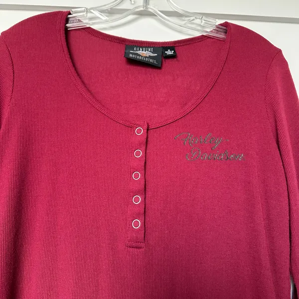 Harley-Davidson Burgundy Henley - Image 4