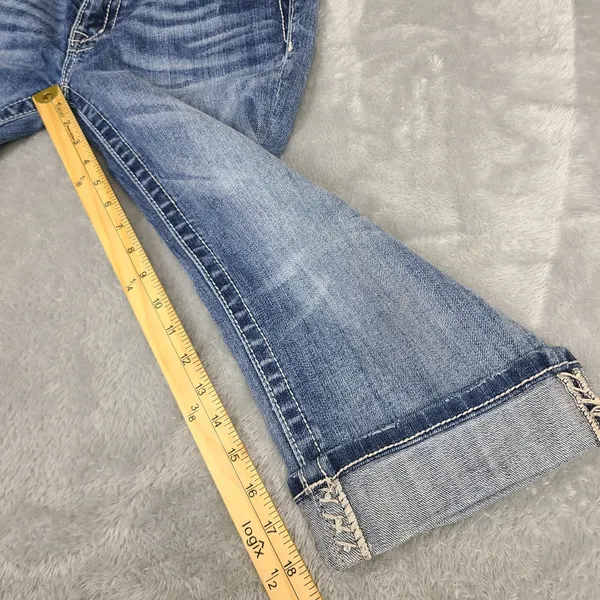 MISS ME Capri Jeans Angel Wings Embellished‎ Size 31 JE5436P3 Western Cropped - Image 10