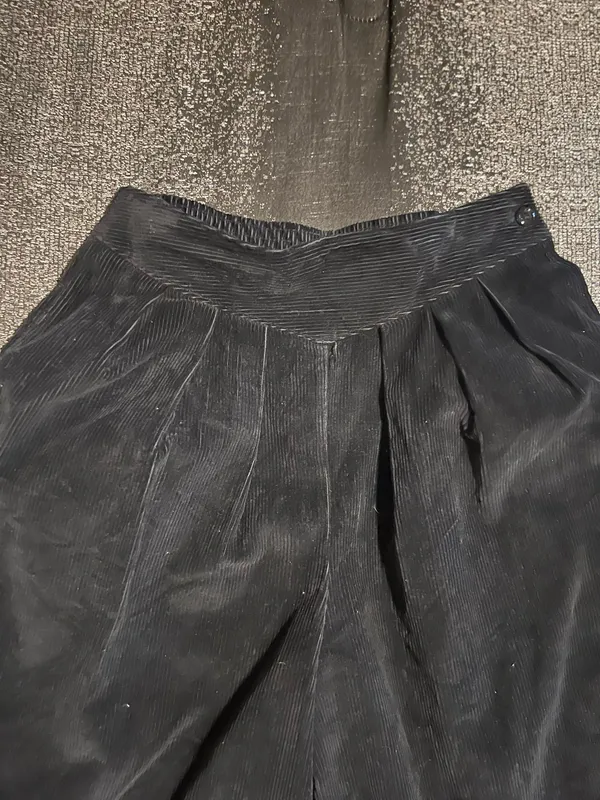 Womens 7/8 The Bottom Line by Brooks 100% Cotton Black Wide Leg Capri/Culottes - Image 6