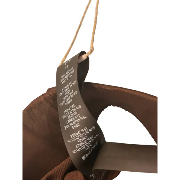 SKIMS SIGNATURE SWIM PLUNGE BIKINI TOP Large Cocoa NWT - Image 5