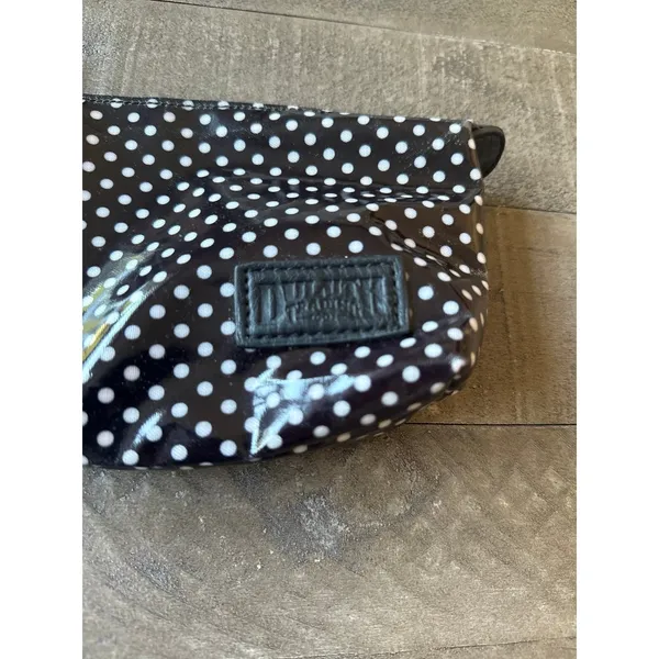 Duluth Trading Company black white polka dot travel bag‎ 8"x5" - Image 2
