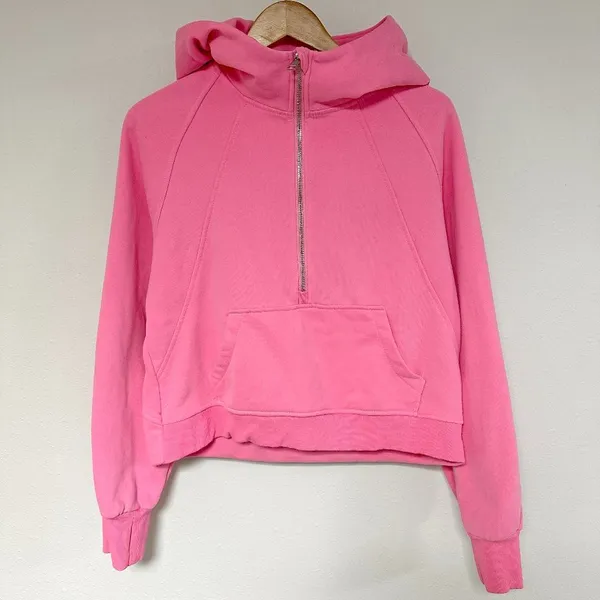 Half Zip Cropped Hoodie - Image 4