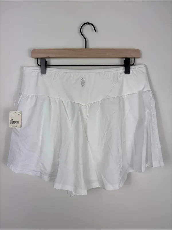 Free People Schooling You Skort White Women’s Size XL New Active Shorts Flowy - Image 7
