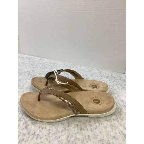 Revitalign Heron‎ Toasted Coconut Brown Orthotic Flip Flop Sandals Womens 6B NEW - Image 4