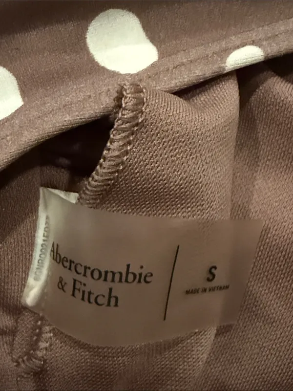 Abercrombie & fitch brown one shoulder bikini top with white polka dots size S . - Image 4