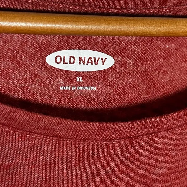 XL Old Navy Coral Linen-Blend Short Sleeve Tee - Image 6