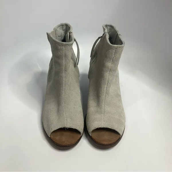 Toms gray‎ peep Toe Heels size10 - Image 3