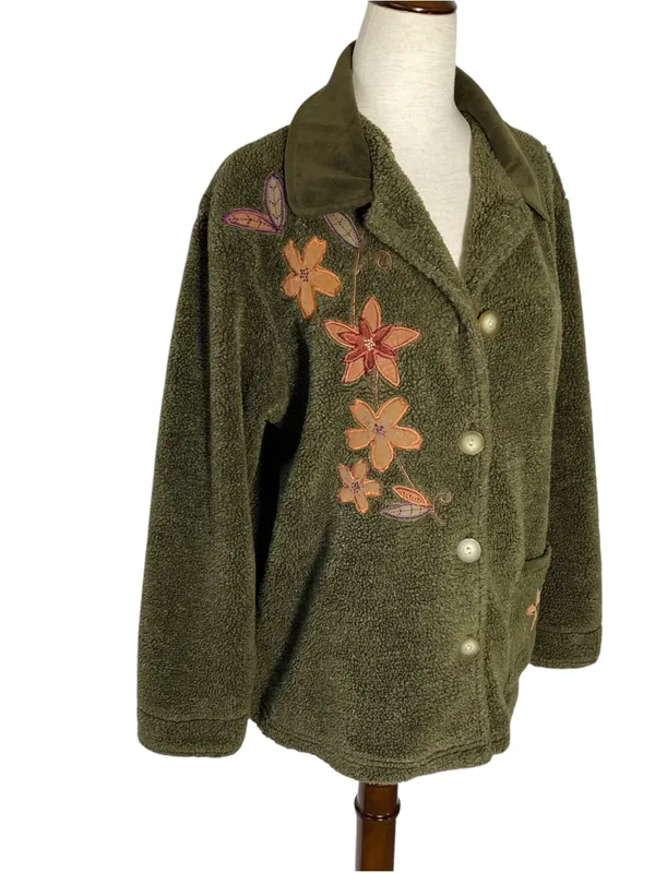 TEDDI Embroidered Fleece Cardigan Jacket - Image 2