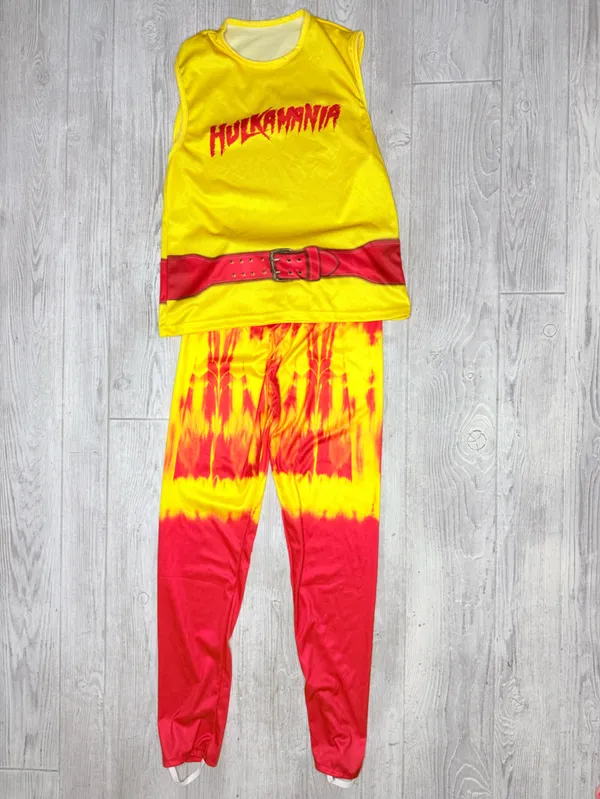 Wwe hulk hogan women’s medium Halloween costume cosplay shirt and pants dress up - Image 4