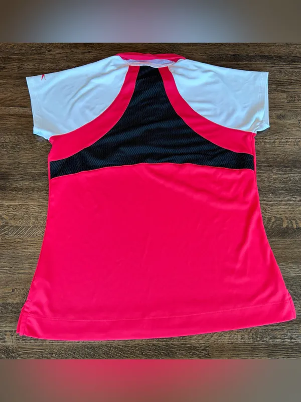 Slazenger 1/4 Zip Short Sleeve Active Shirt - Size Small Golf Tennis Pink - Image 3