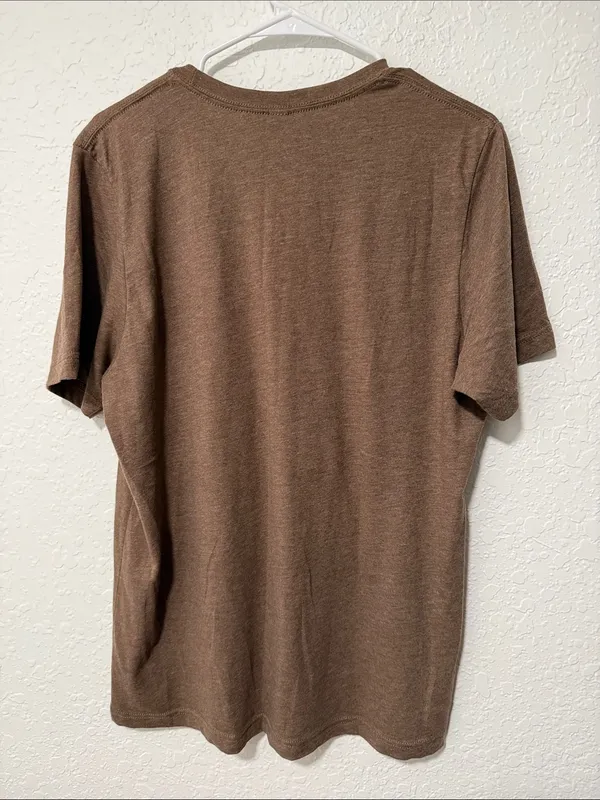 Love Football Brown Graphic T-Shirt Size Large - Image 5