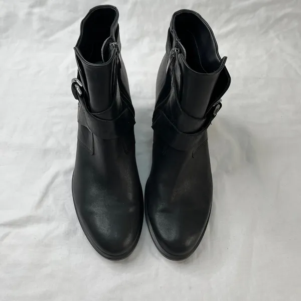 Ecco Womens Black Shape 55 Zip up Leather Mid Cut Boots Size 39 - Image 6