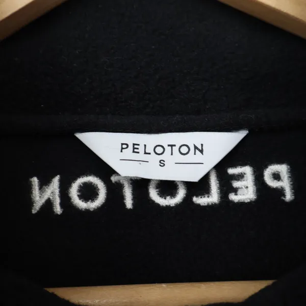 Peloton Pullover Womens S New Heights 1/2 Zip Black Fleece Athletic Excellent - Image 3