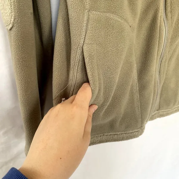 Calvin Klein performance brown beige fur lined jacket full‎ zip women's size M - Image 5
