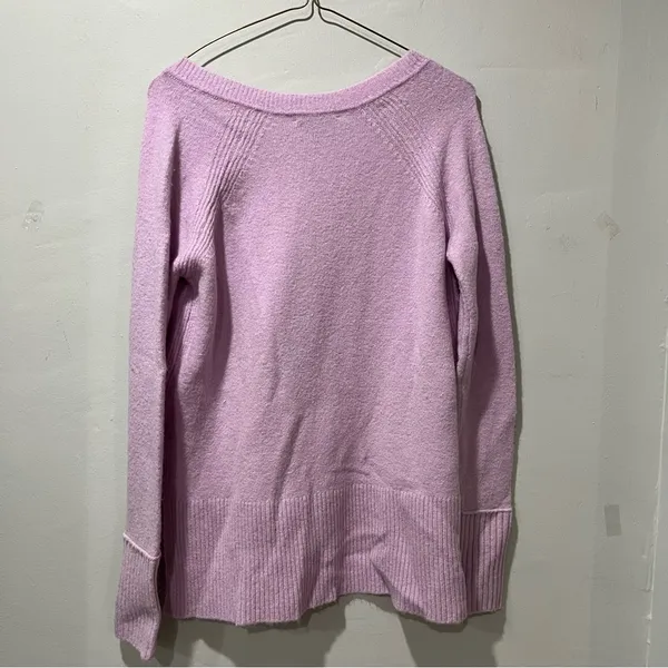 J. Crew Merino V-Neck Tunic Long Sleeve Sweater Lilac‎ XS Light Weight - Image 8