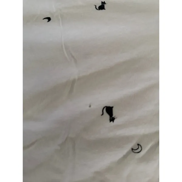 Old Navy Women's Everyday V Neck Cat Moon White Short Sleeve‎ Tee Size XL - Image 9