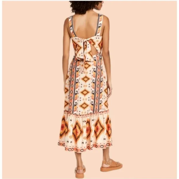 Never Fully Dressed Aztec Tribal Print Maxi Dress Boho Festival UK 12 / US 10 - Image 3