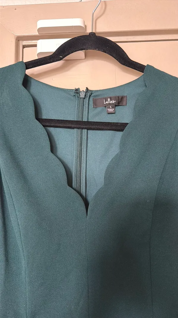 Lulus Mini Dress Emerald Green - Image 3