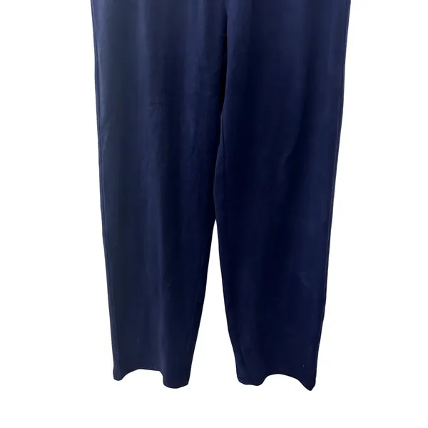 Nordstrom Rack Navy Fleece Pants Elastic Waist Drawstring Lounge Comfort M NWOT - Image 4