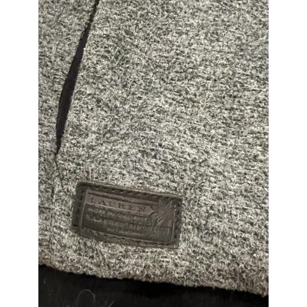 Lauren Ralph‎ Lauren Women Vest Size Medium Patch Gray Grey Zip Front Collar - Image 2