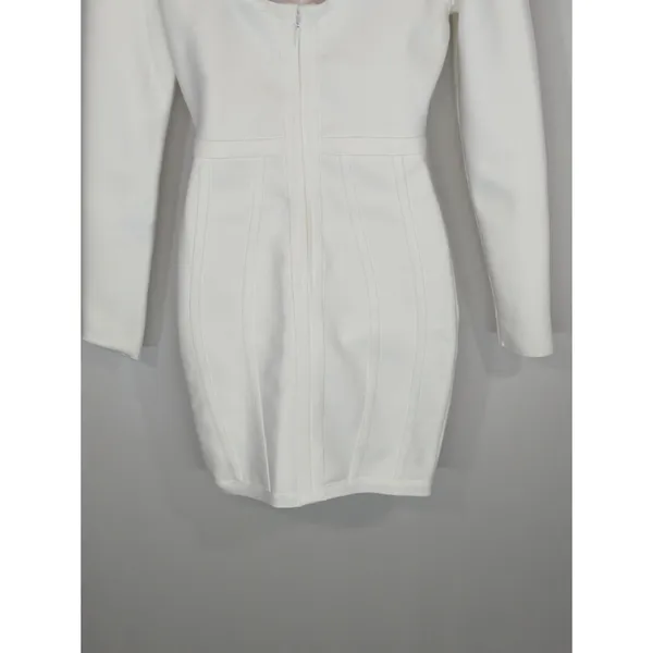Band of Stars Bodycon Dress‎ White Sweetheart Neck Party Cocktail NWT - Image 10