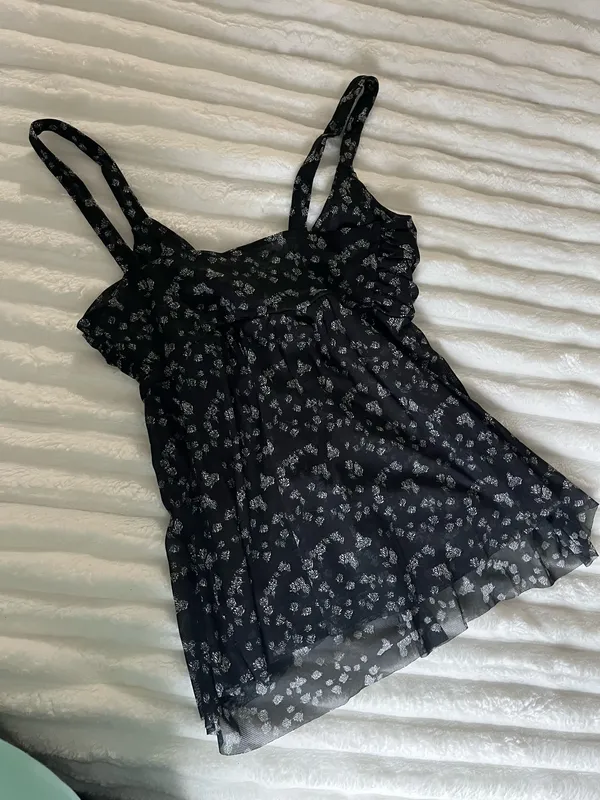 Express Sheer Black Tank Top - Image 3