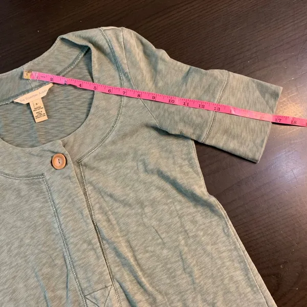 The Territory Ahead Sage Green Cotton Button Front Midi‎ Dress Women's Size S - Image 8