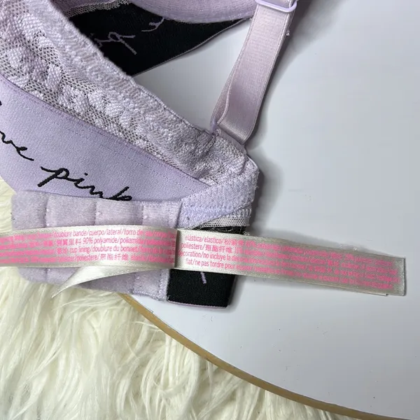 PINK Victoria's Secret PUSH UP everywhere push up/wear bra 36DD lilac pink color - Image 8