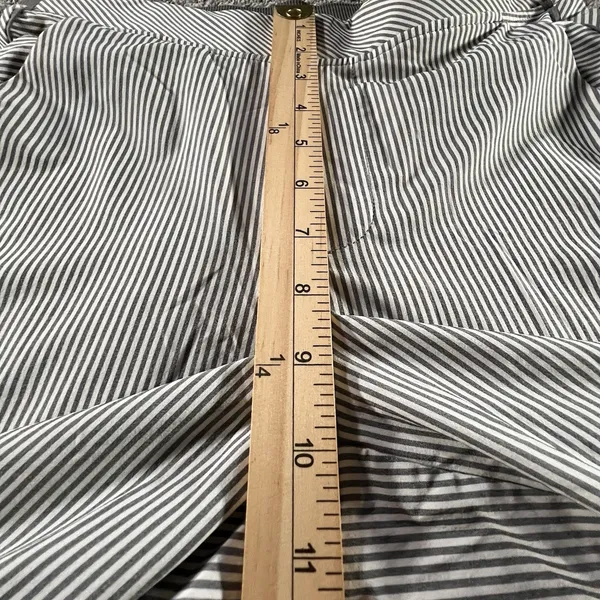 Athleta‎ Gray White Striped Brooklyn Ankle Pants Size 2 Pull On Stretch Casual - Image 9