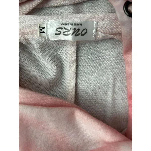 Ours size medium pink and blue tie dye light weight hoodie - Image 2