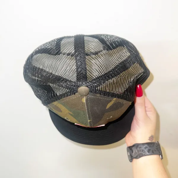 John Pardi Otto camo and black mesh trucker California patch SnapBack - Image 4
