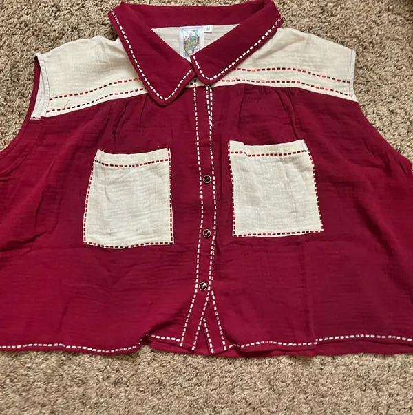 Queen of Sparkles NEW maroon gauze matching set - Image 4