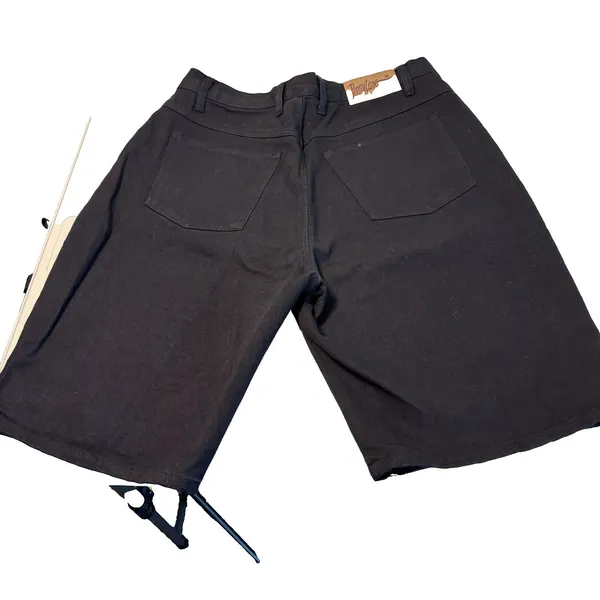 Penny Lane Jeans Women's Black Denim Shorts Size 14 100% Cotton Mid Rise Casual - Image 7